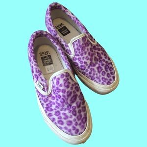 *Fuzzy Purple Cheetah Print Vans*